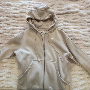 Nike Light Beige Full-Zip Hoodie
